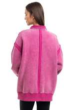 Load image into Gallery viewer, Hot Pink Vintage Wash Pullover - Hot Pink