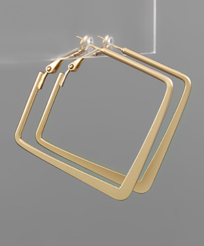 Square Gold Hoop Earrings