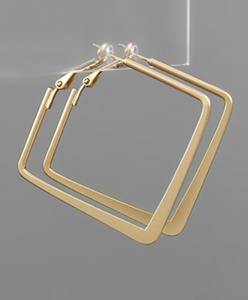 Square Gold Hoop Earrings