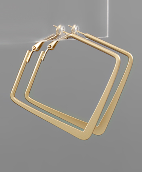 Square Gold Hoop Earrings