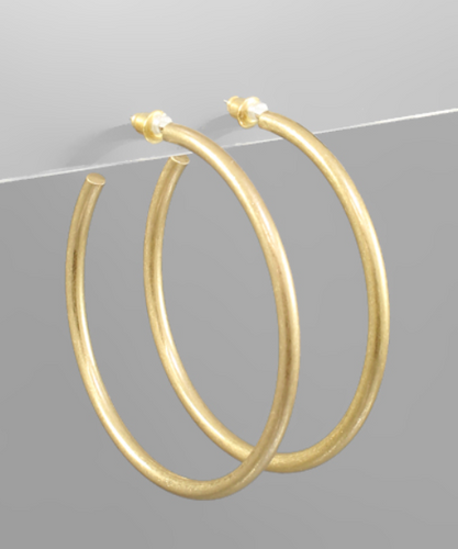 55mm Open Gold Hoop Earrings