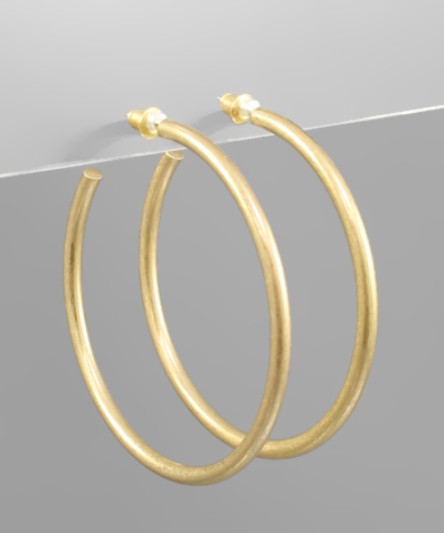 55mm Open Gold Hoop Earrings