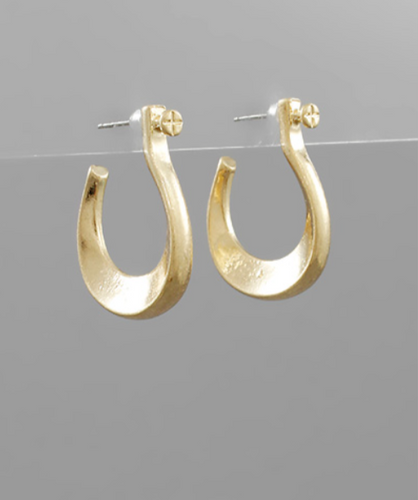 Shackle Gold Hoop Earrings