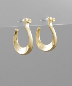 Shackle Gold Hoop Earrings