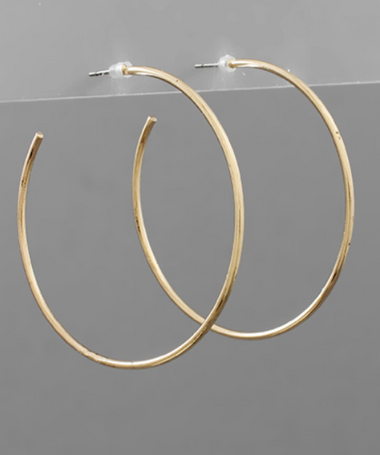50mm Open Gold Hoop Earrings
