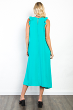 Load image into Gallery viewer, Mia Ruffle Sleeve Midi Dress - Aqua