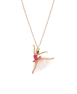 Dancing Ballerina Charm Necklace