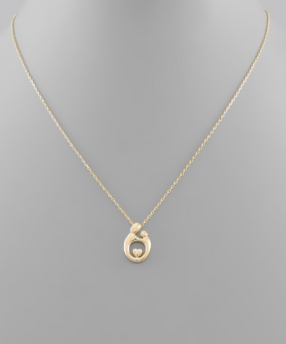 Mother's Love Gold Pendant Necklace