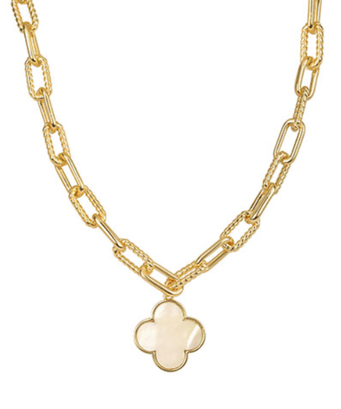 Chunky Pearl Clover Necklace