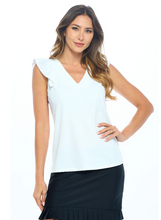 Load image into Gallery viewer, Collen Tiered Cap Sleeve Top - White