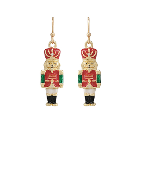 Mini Dangle Nutcracker Earrings