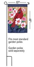 Load image into Gallery viewer, Cardinal Dogwood Garden Flag