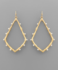 Studded Gold Geometric Earrings