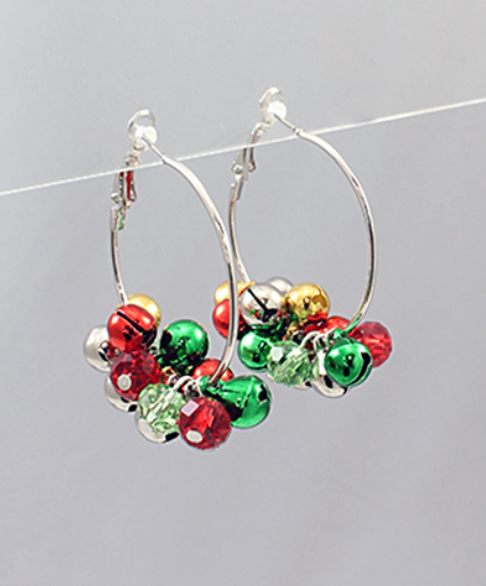 Jingle Bells Hoop Earrings