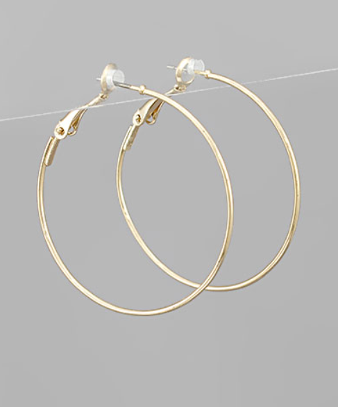 38mm Gold Hoop Earrings