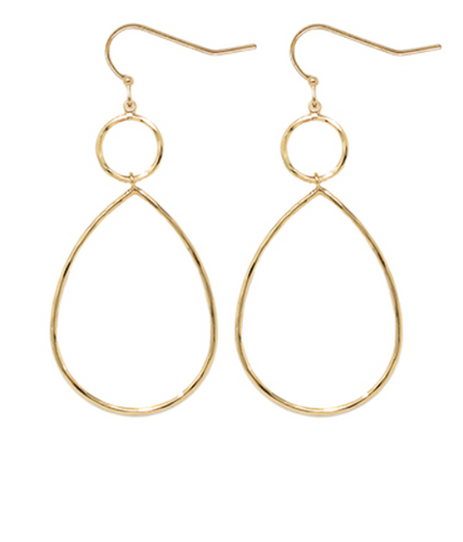 Gold Layered Teardrop Earrings