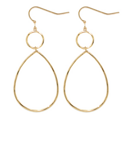 Gold Layered Teardrop Earrings