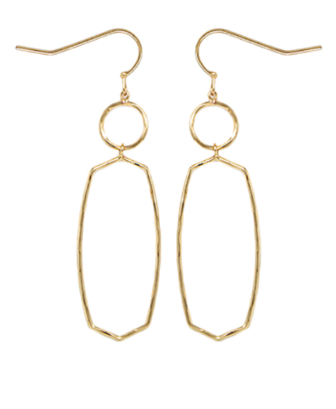 Gold Layered Hexagon Earrings