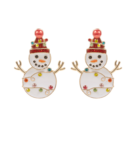 Festive Snowman Earrings