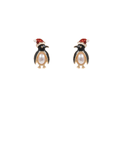 Winter Penguin Stud Earrings