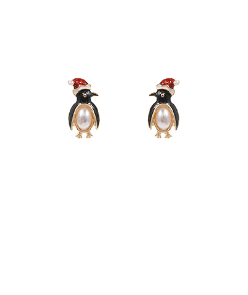 Winter Penguin Stud Earrings