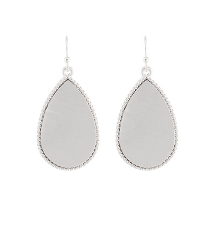 30mm Silver Teardrop Earrings