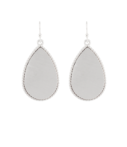 30mm Silver Teardrop Earrings