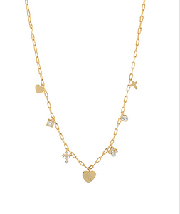 Classic Gold Charm Necklace