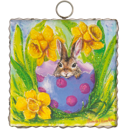 RTC Mini Gallery Charm - Bunny in Daffodils