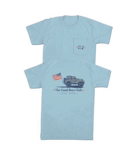 Old Row Good Boy Club Jeep USA Tee - Chambray