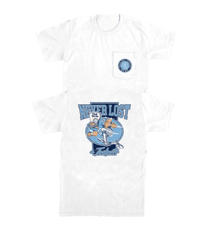Old Row Never Lost a Tailgate UNC Pocket Tee - White