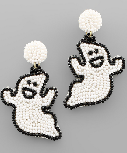 Beaded Ghost Earrings