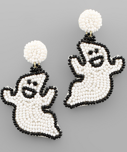 Beaded Ghost Earrings