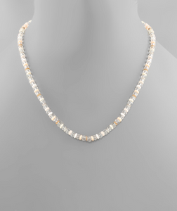 Clear & Rubber Beaded Necklace