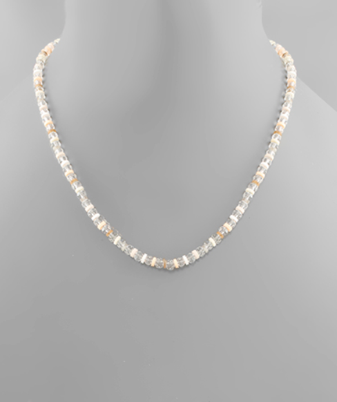 Clear & Rubber Beaded Necklace