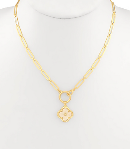 Gold Clover Pendant Necklace