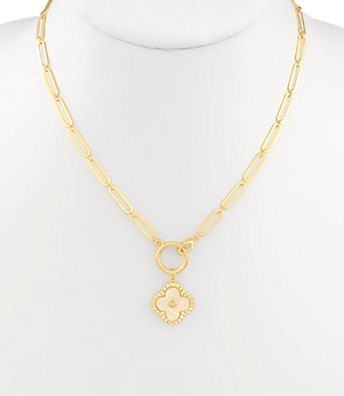 Gold Clover Pendant Necklace