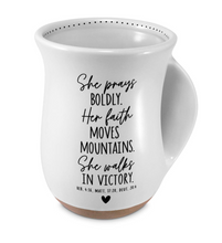 Load image into Gallery viewer, She Prays Boldly Handwarmer Mug