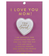 I Love You Mom Love Heart Stone