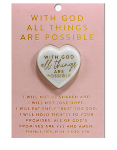 All Things Are Possible Love Heart Stone