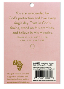 All Things Are Possible Love Heart Stone