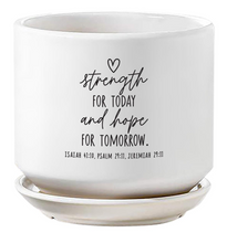 Load image into Gallery viewer, Strength For Today Ceramic Planter