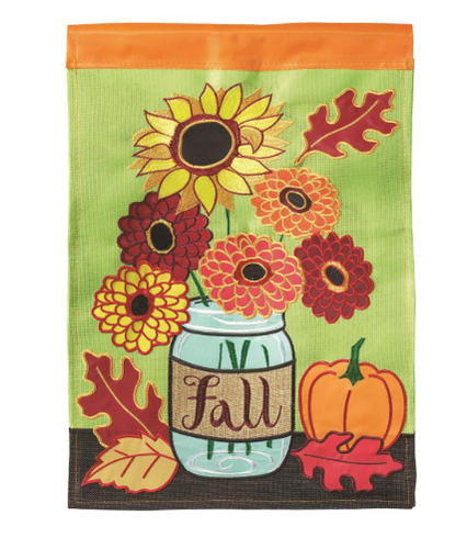 Fall Mason Jar Garden Flag