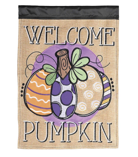 Welcome Pumpkin Garden Flag