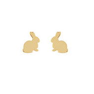 Gold Bunny Stud Earrings