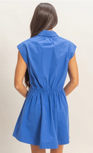 Load image into Gallery viewer, Lyla Collared Mini Dress - Cobalt Blue