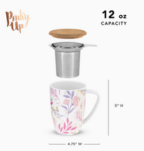 Load image into Gallery viewer, Bailey Ceramic Tea Mug with Tea Infuser - Botanical Bliss