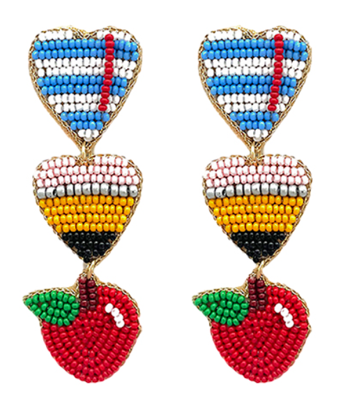 Teacher Fun Beaded Earrings