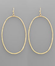 Load image into Gallery viewer, Textured Oval Hoop Earrings *Gold or Silver*