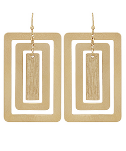 Triple Rectangle Earrings *Gold or Silver*